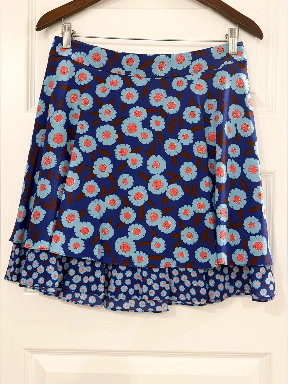 KATE SPADE Tangier Floral Double Layer Silk Skirt Size 8